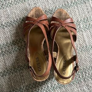 Guess brown wedges